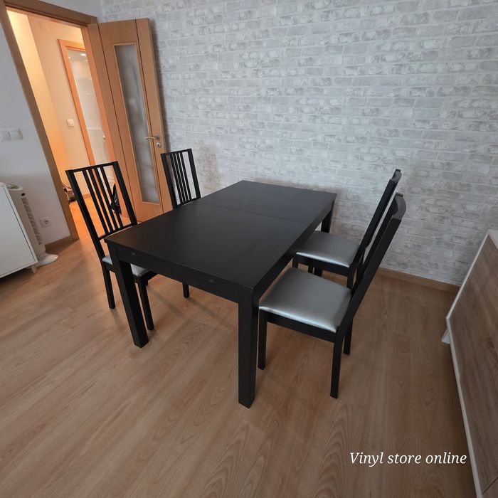 Mesa e 4 cadeiras extensível 140cm/220cm