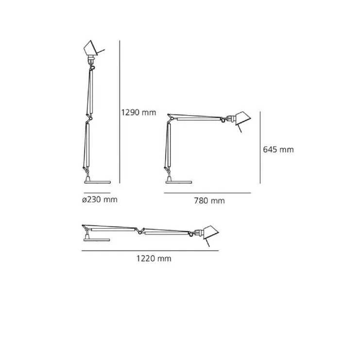 Candeeiro de mesa – TOLOMEO c/Base da Artemide (Original e Novo)