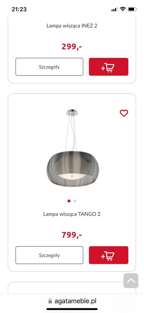 Lampa sufitowa Agata meble