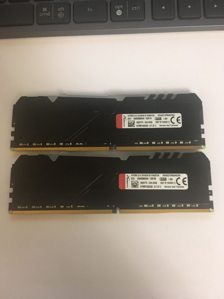 Озу hyperx fury ddr4 3200 mhz 64 gb rgb