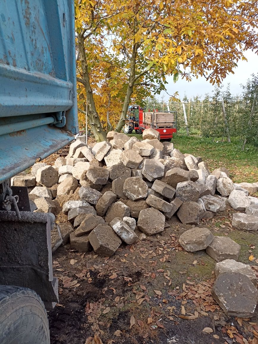 Trelinka Betonowa Bloczek Płyta Chodnikowa Kruszywa Gruz Utwardzenia