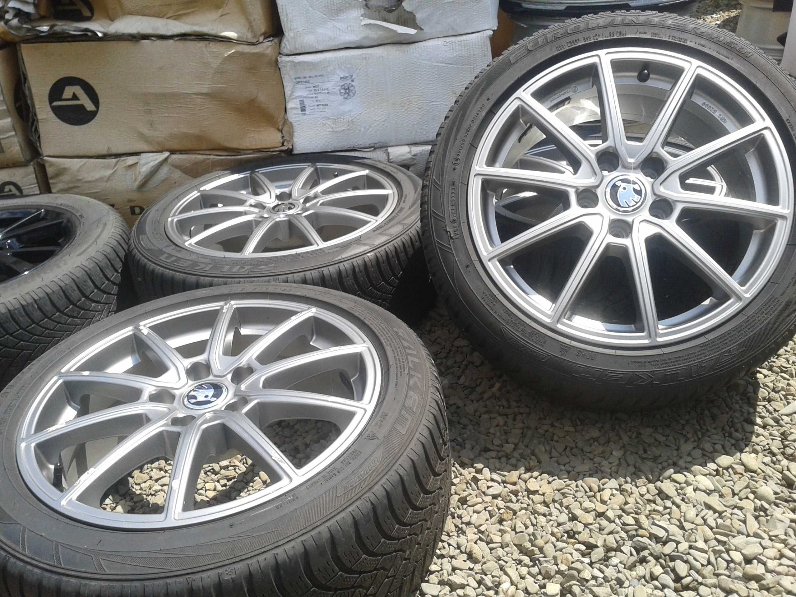 felgi r17 szare brock audi a3 a4 a6 q2 q3 5x112 cupra jetta mielec b7