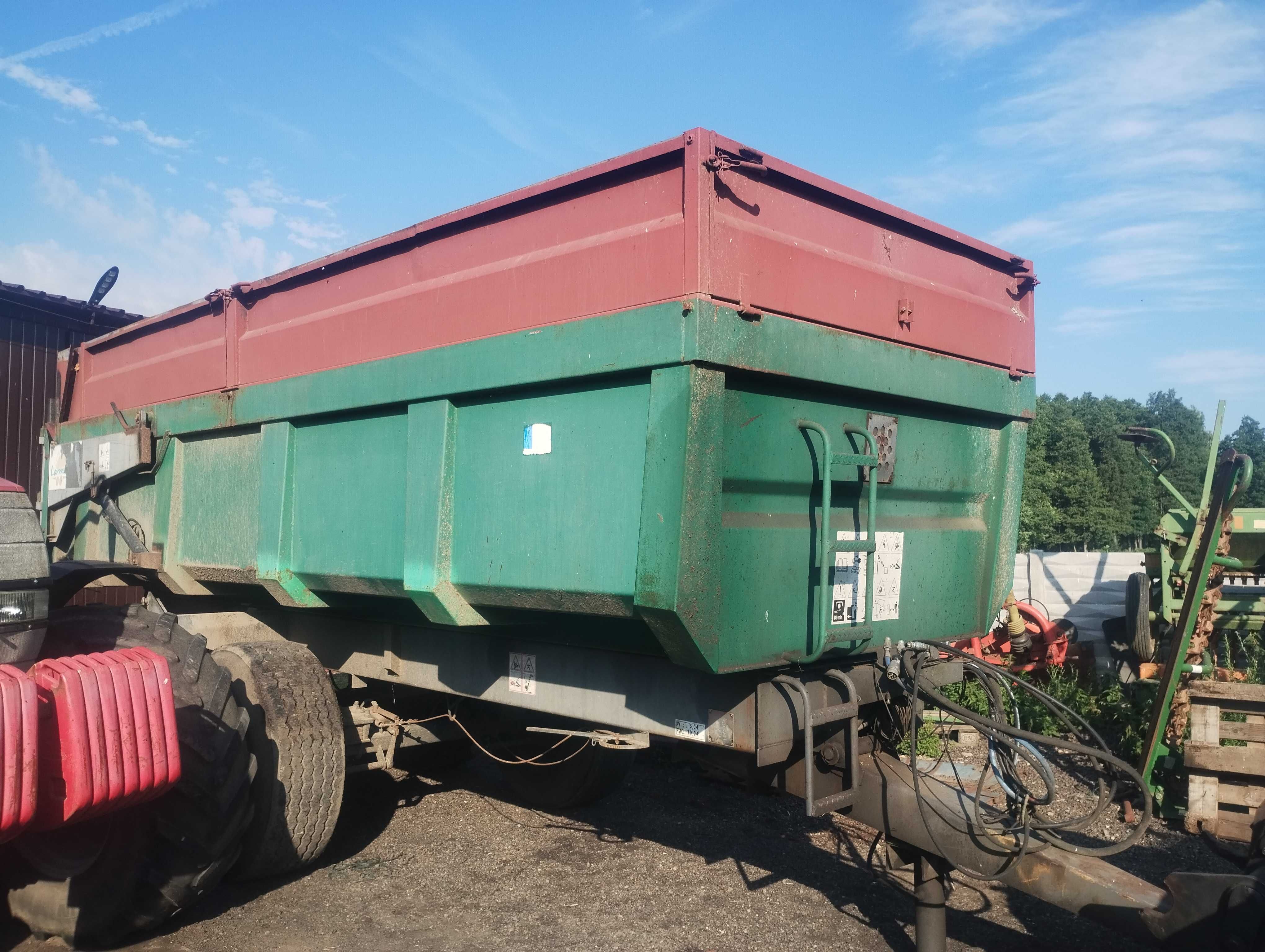 Przyczepa skorupowa 11, 12, 18 ton   wywrotka tandem skrętna oś