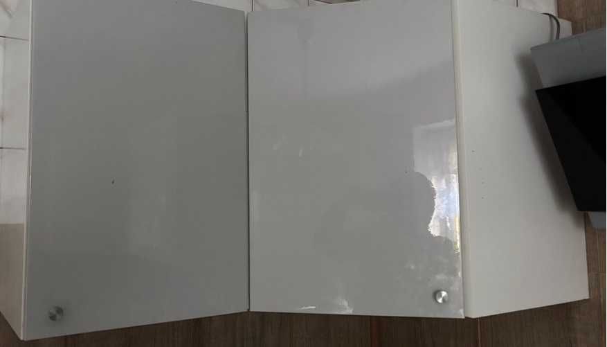 Szafki kuchenne IKEA szary połysk jasny fronty Ringhult