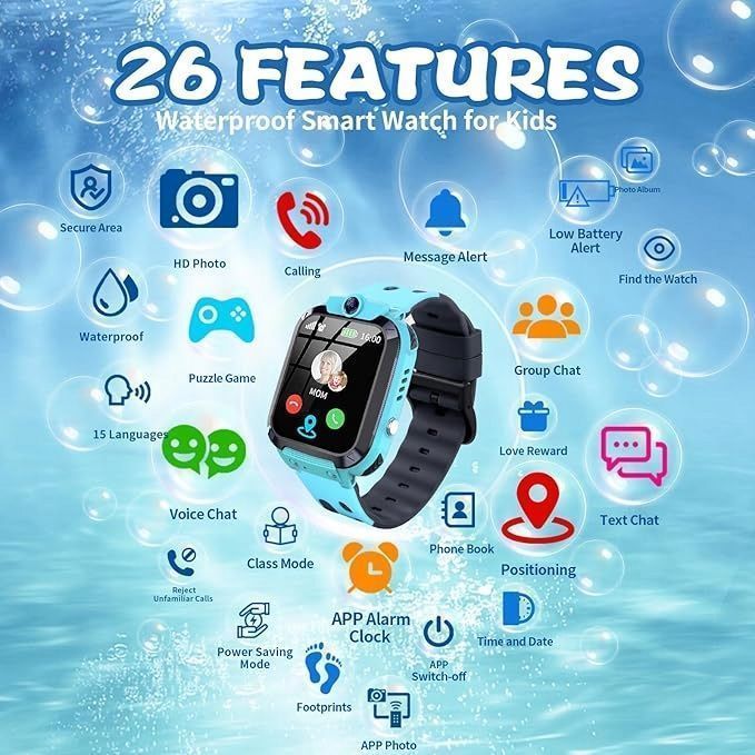 uszkdozony smartwach dla dzieci jubunrer gps połączenia blue