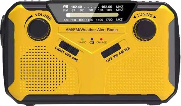 Динамо-радіо - павербанк 2000 мАг та ліхтарик на сонячній батареї