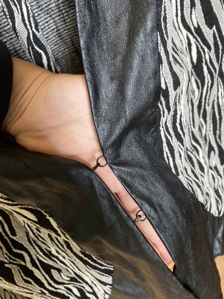 Marynarka garsonka zebra 52 czarna biała 6XL duży rozmiar