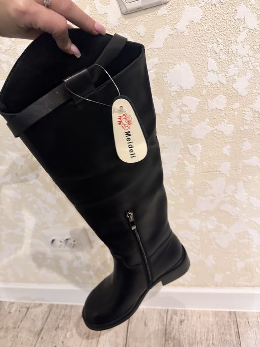 Чоботи труби в стилі ермес  Ботфорди НОВІ