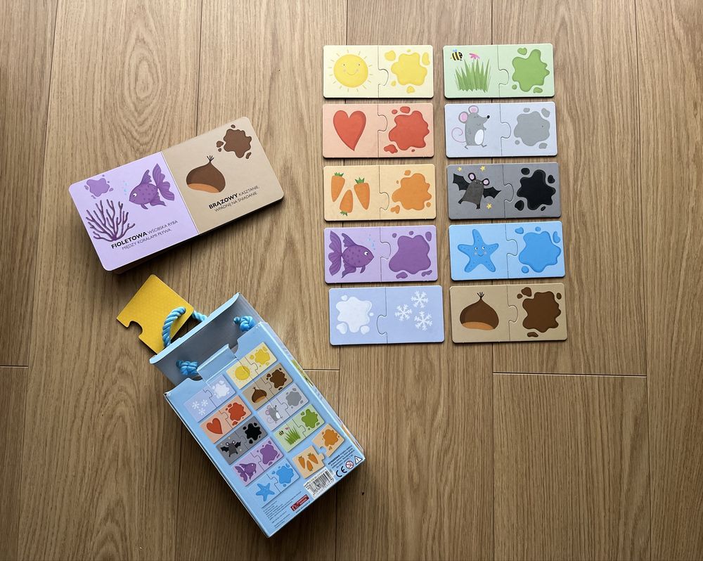 Puzzle dwuelementowe kolory + książeczka