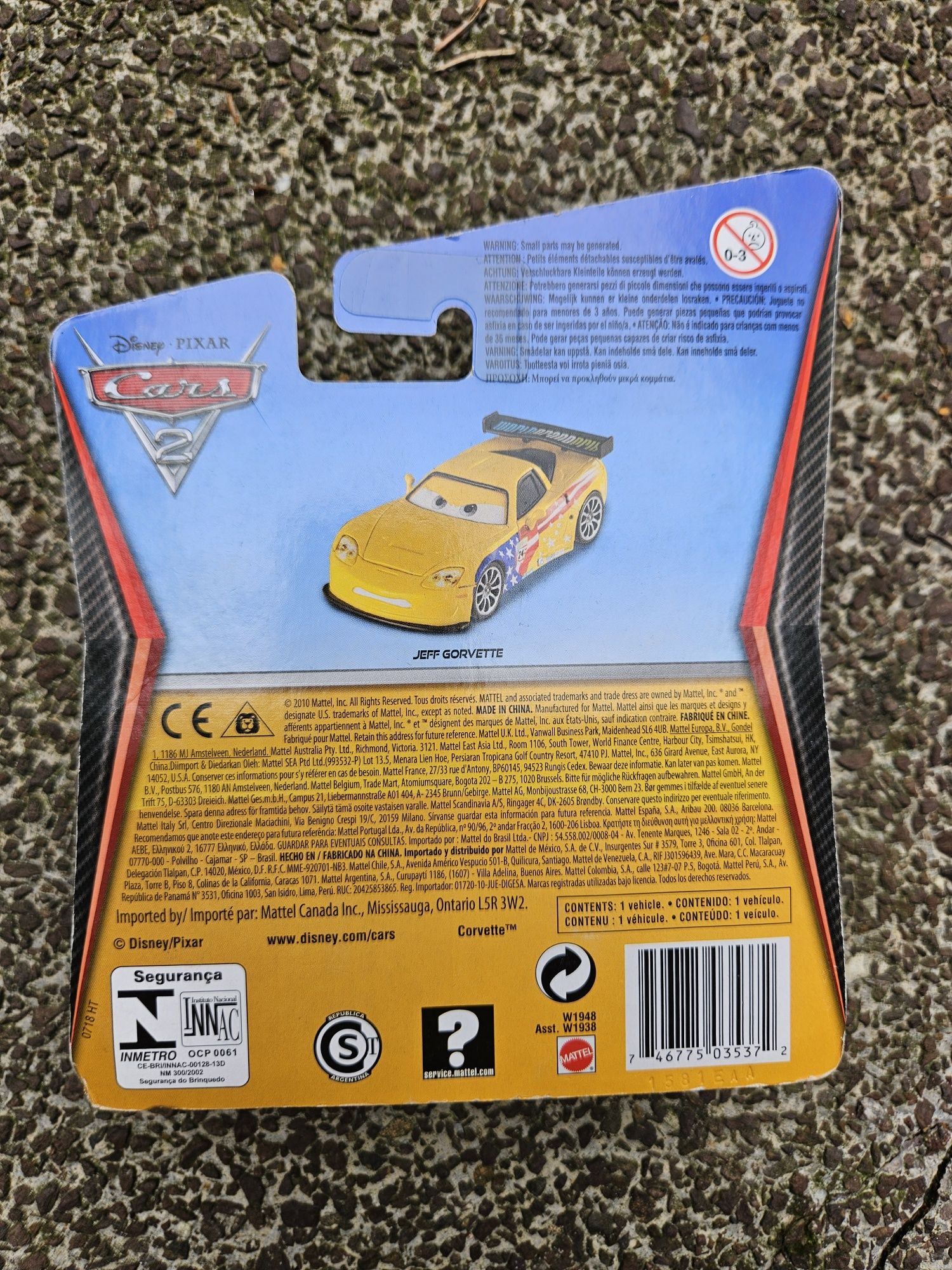 Jeff Gorvette metalowe Auto z bajki Cars Auta Disney Pixar
Firma Matte