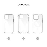 Capa Transp. Silicone / Anti-choque / Magsafe iPhone - GeekCases