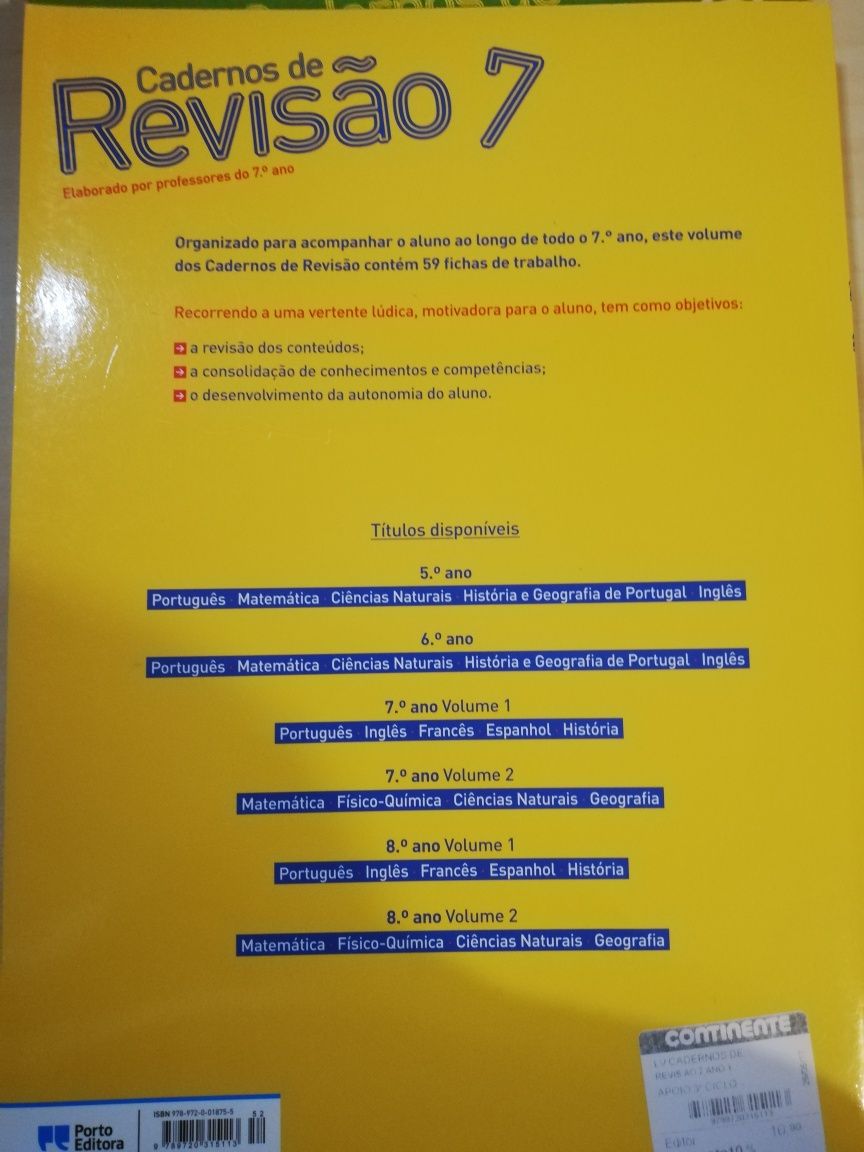 Revisão 7- Todas as disciplinas de 3°ciclo