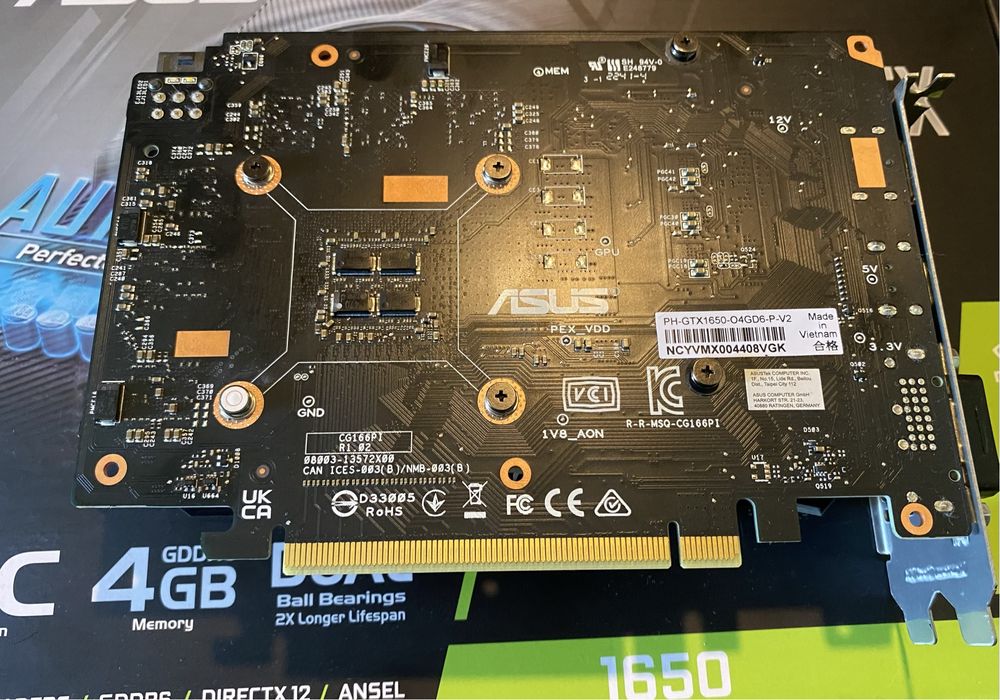 Продам Видеокарту Asus PCI-Ex GeForce GTX 1650 Phoenix OC 4GB