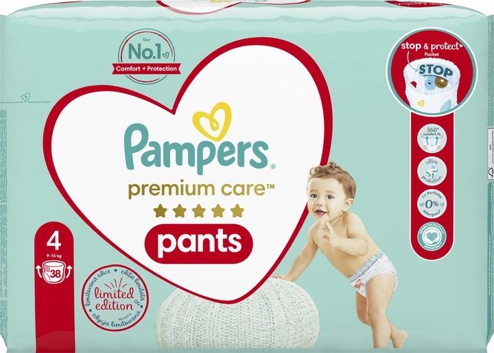 Підгузки-трусики Pampers Premium Care Pants Maxi 9-15 кг 38 шт