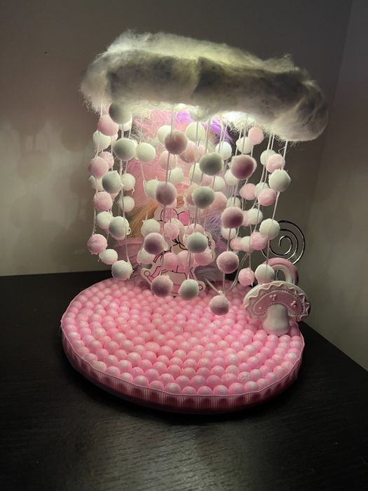 Peça decorativa com fio led