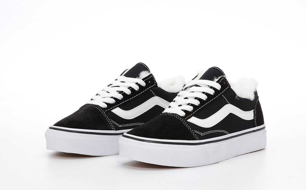 Кеды Vans Old Skool Winter Black White 36-45 Мех! Новинка Зимы 2025!