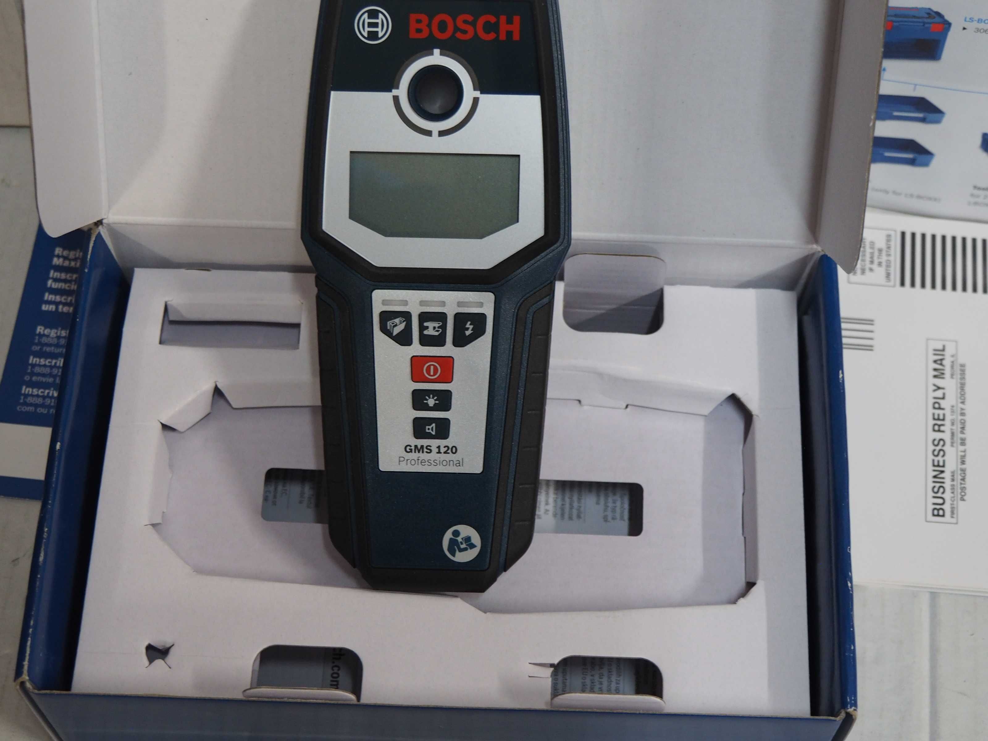 BOSCH GMS 120 wykrywacz kabli metal drewno plastik detektor wurth bti