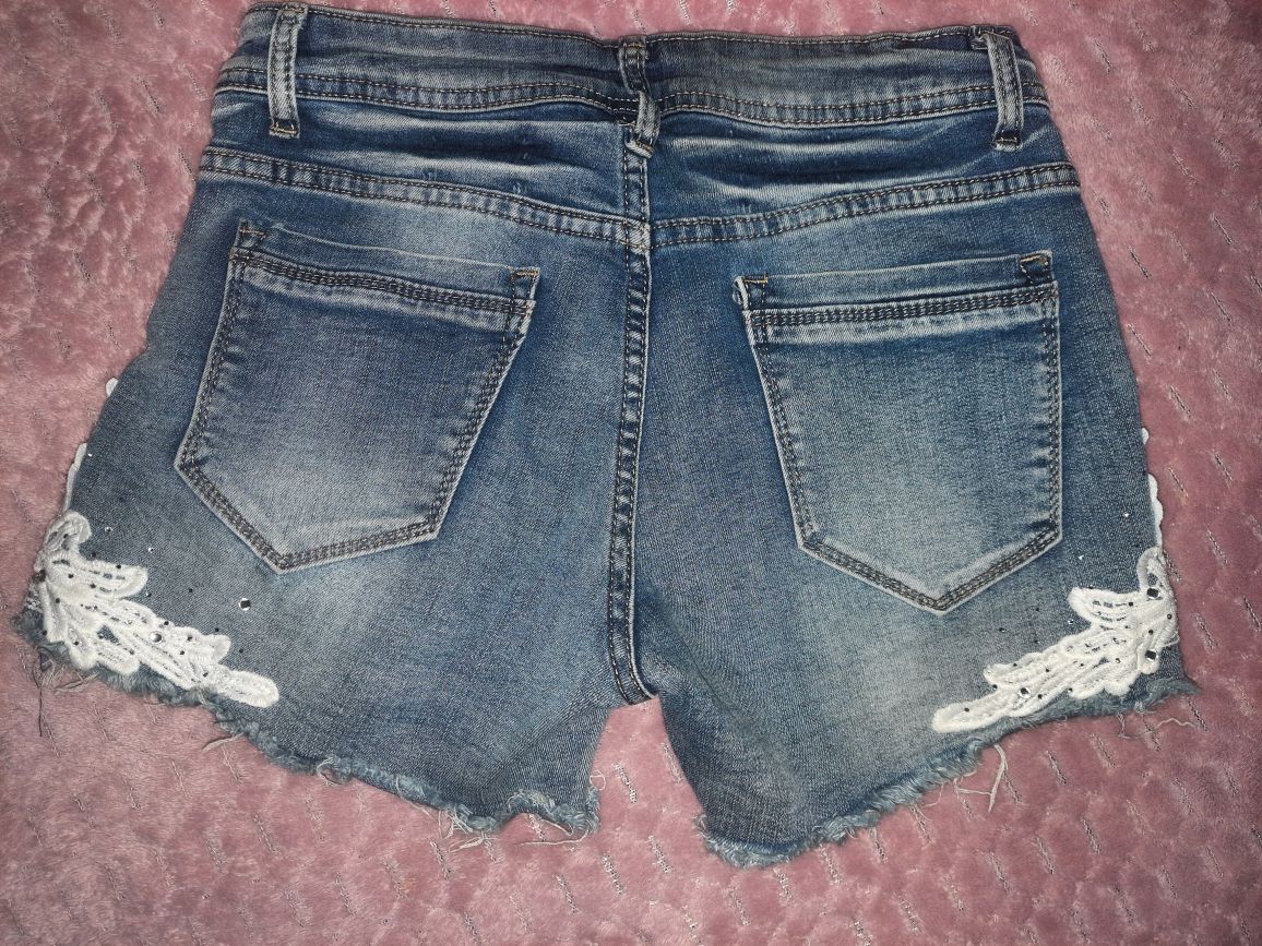 Spodenki 34 krótkie XS szorty jeansowe