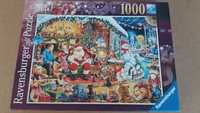 Piękne puzzle święta Mikolaj choinka 1000 el