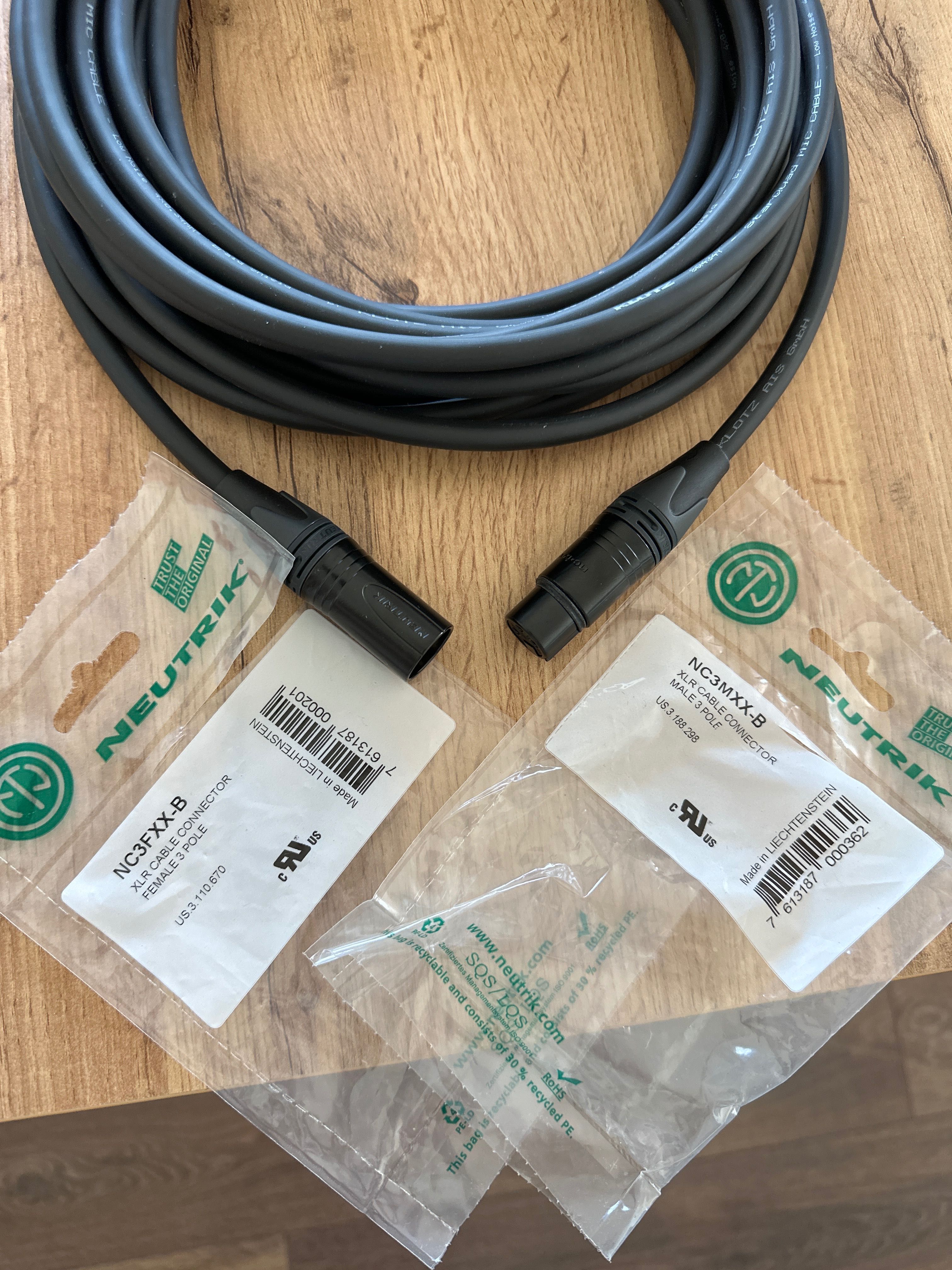 Kabel mikrofonowy Klotz Titanium Quad Neutrik XLR - 8 metrów. Sq434y