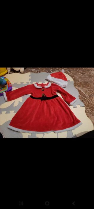 Strój mikołajki 74 mikołaja sukienka