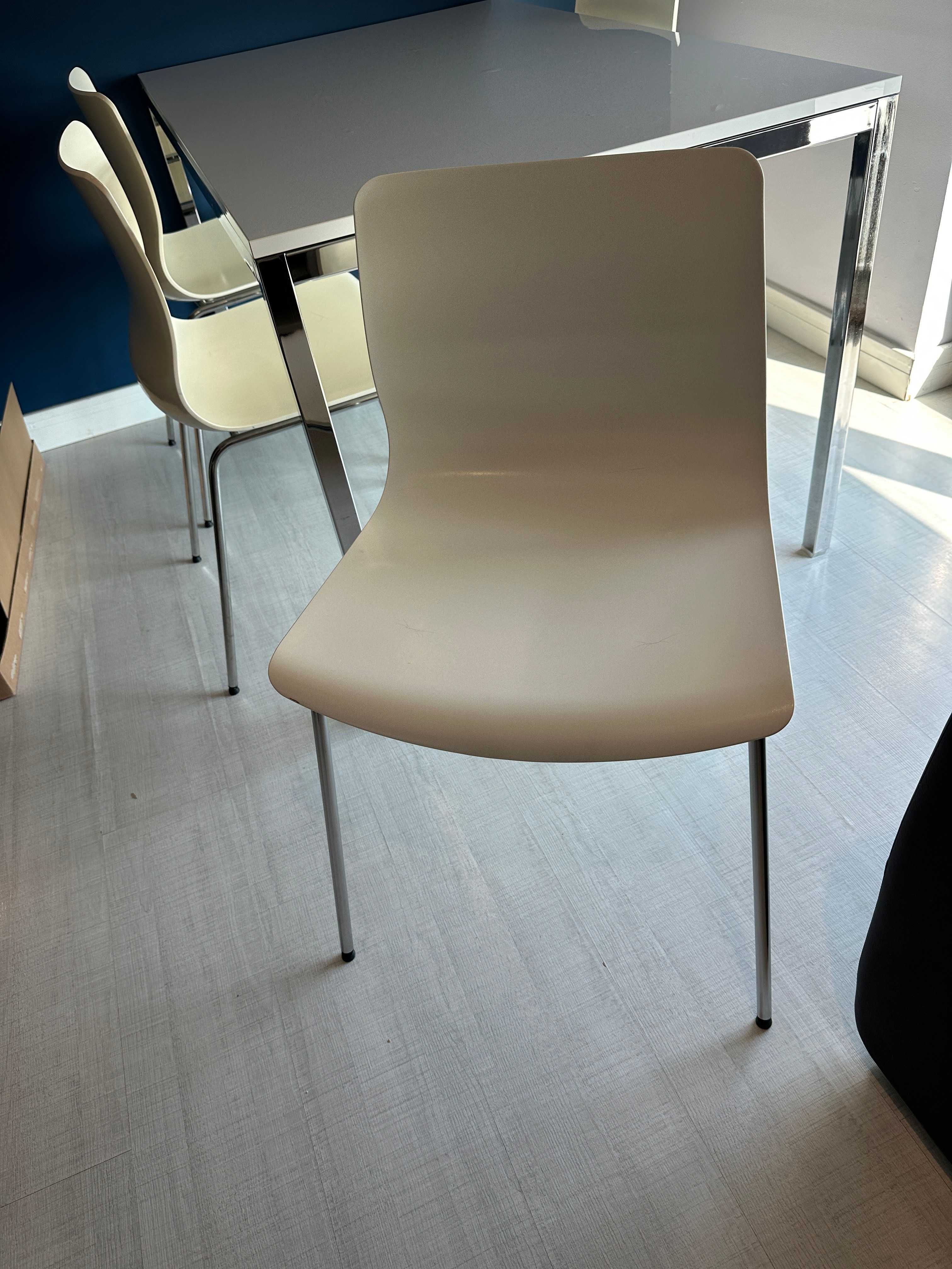 Stół Ikea TORSBY biały połysk + 4 krzesła Ikea