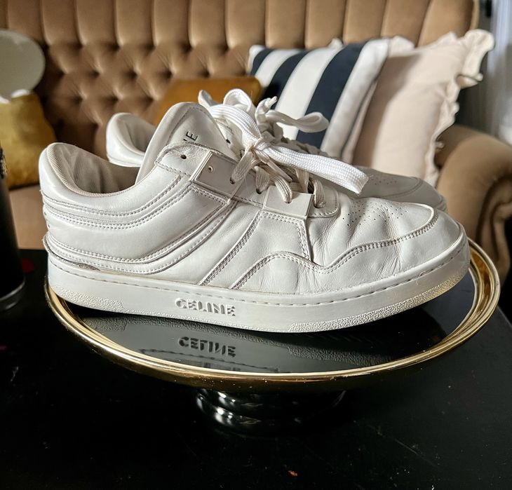 CELINE trainer low sneakersy skórzane  piekne klasyka buty damskie 38