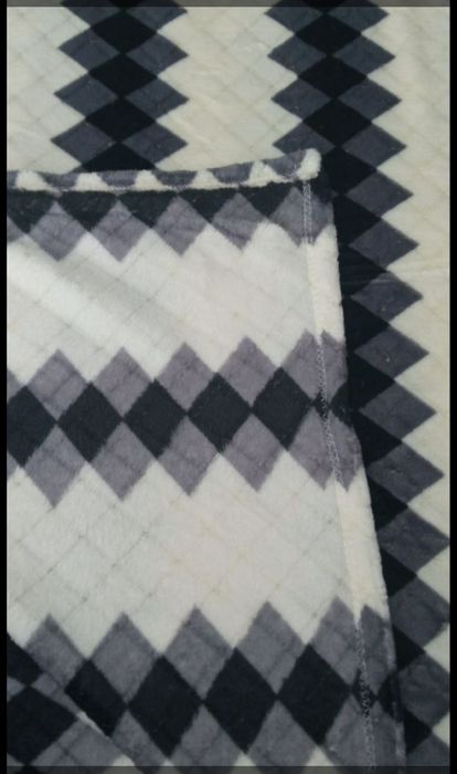 Плед євро білий в смуги