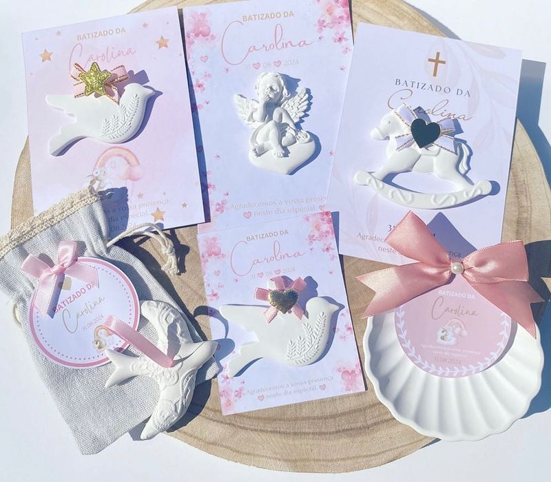 Lembrança para Batizado, aniversário em gesso perfumado