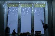 Гірлянда бурульки/бахрома 2м 100 LED  вулиця/приміщення