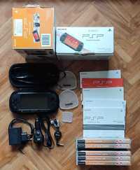 PSP-E1004, PlayStation Portable  z akcesoriami i grami