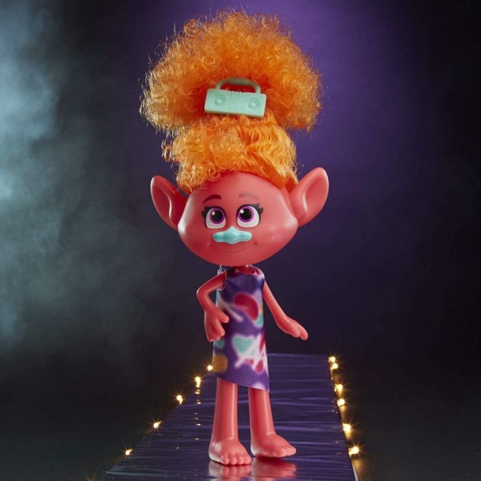 Кукла Сатин Тролли Мировой тур Синелька Trolls Розочка Диджей Hasbro