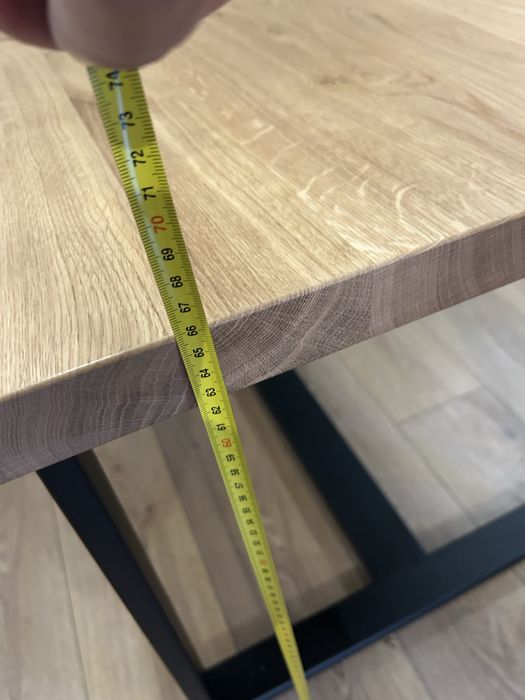 Stolik blat dębowy industrialny