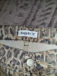 Spodnie Angels rozmiar 44 panterka jeans centki