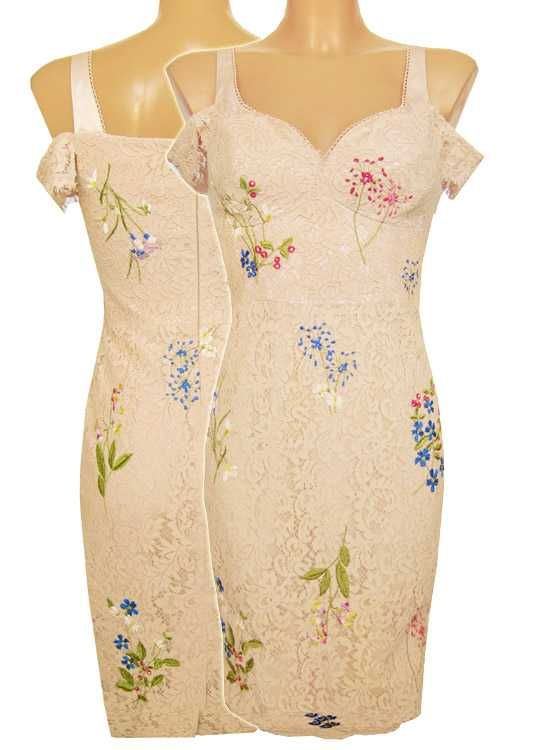 Karen Millen sukienka koktajlowa koronkowa midi rozmiar 36