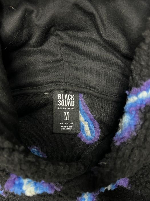 Оверсайз худі black squad (m) "блискавки"