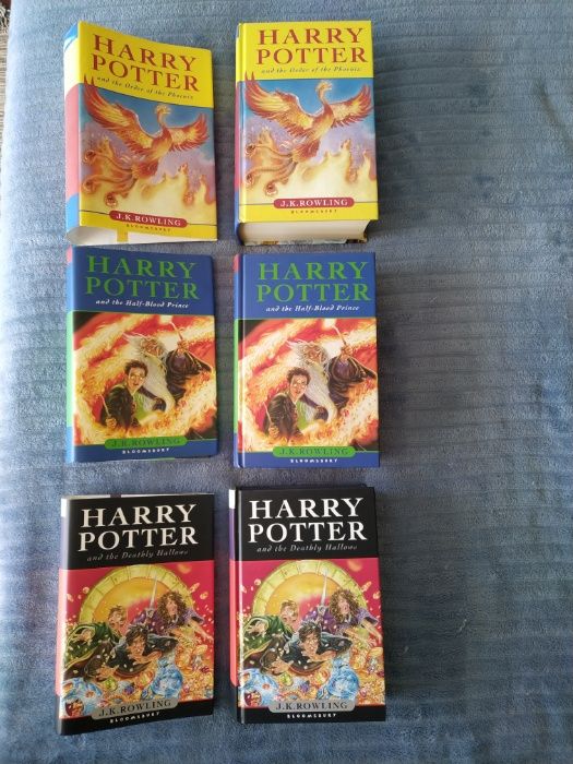 Livros de Harry Potter em óptimo estado (JK Rowling - 1ª edição)