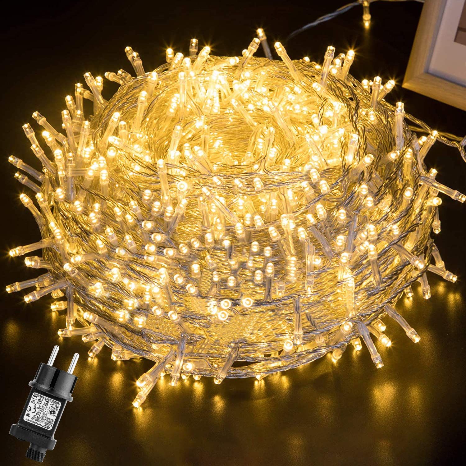 Globallink Lampki Świąteczne Zewnętrzne Ciepłe Białe 760 Led