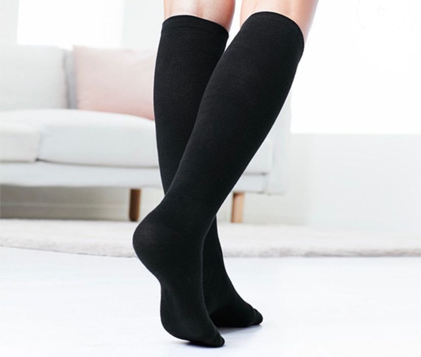 носки гольфы компрессионные спортивные чёрные TCM Tchibo