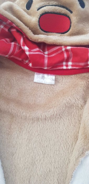 Pajac na Boże Narodzenie świąteczny renifer r.74