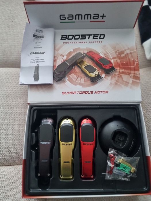 Gamma+ BOOSTED – Profesjonalna maszynka barber, komplet, jak nowa