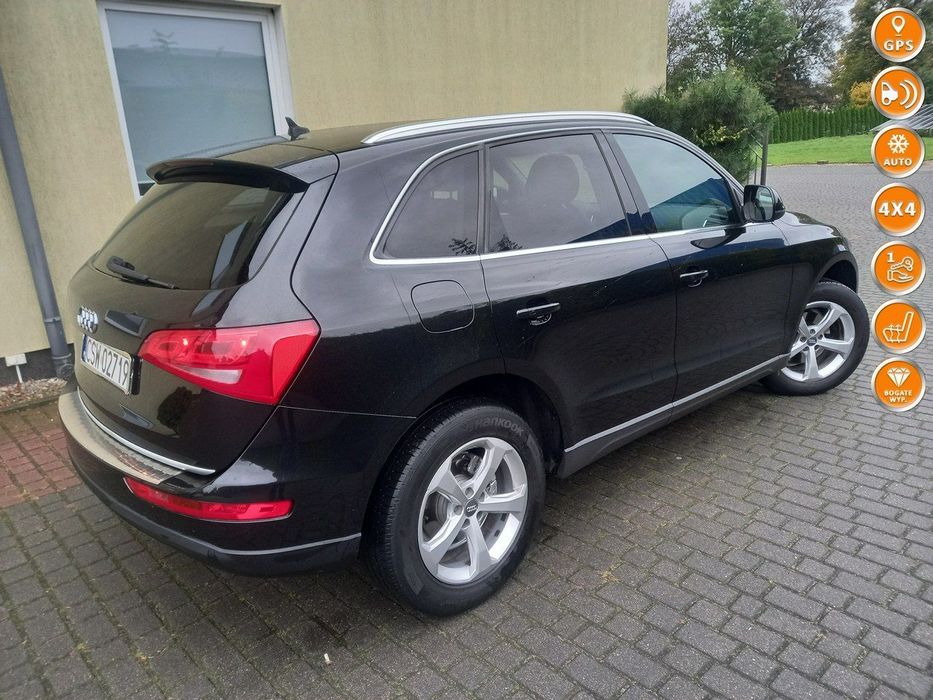 Audi Q5 2.0Tdi 163KM Skóry GrzaneFotele Navi Tempomat 100%Bezwypadkowy Zadbany