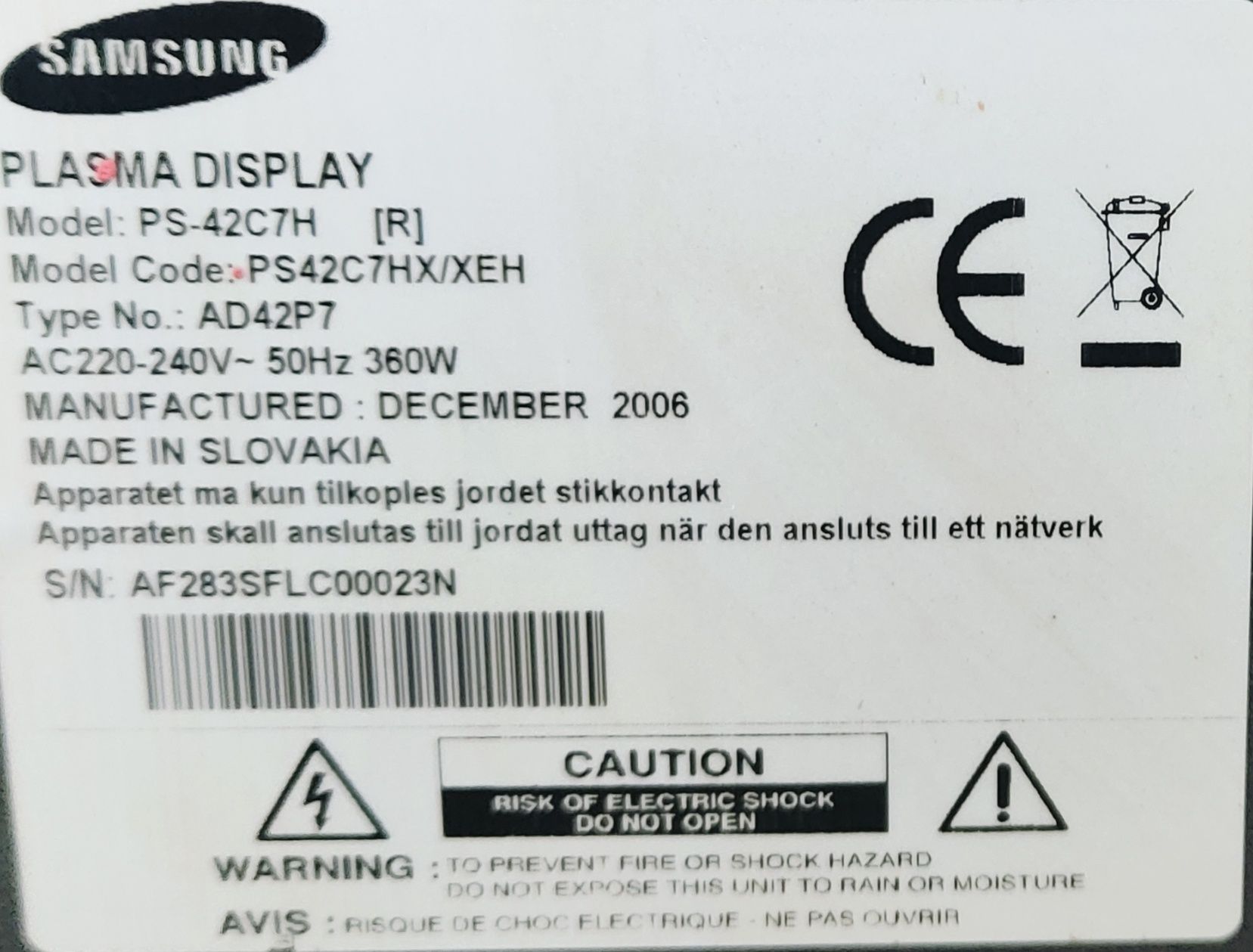 Telewizor 42 całe Samsung