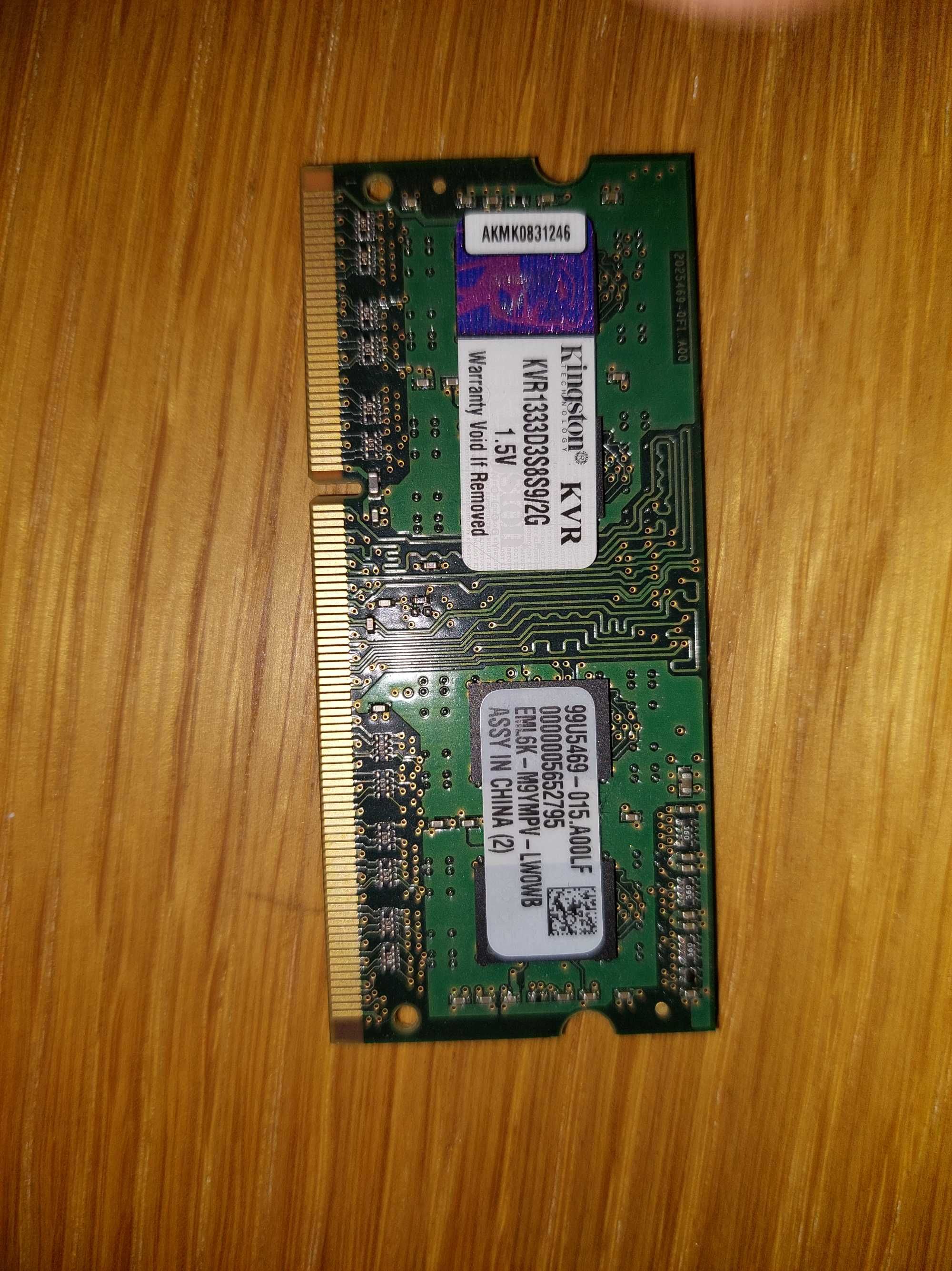 Memória RAM Kingston 2GB DDR3L  - kvr1333d3s8s9/2g