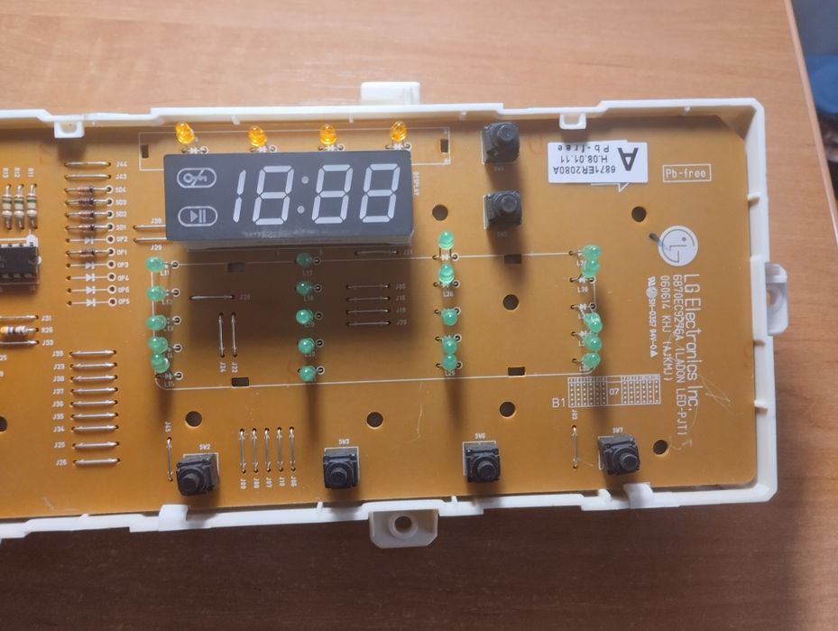 Модуль індикації для пральної машини LG 6870EC9276A 687ER2080А