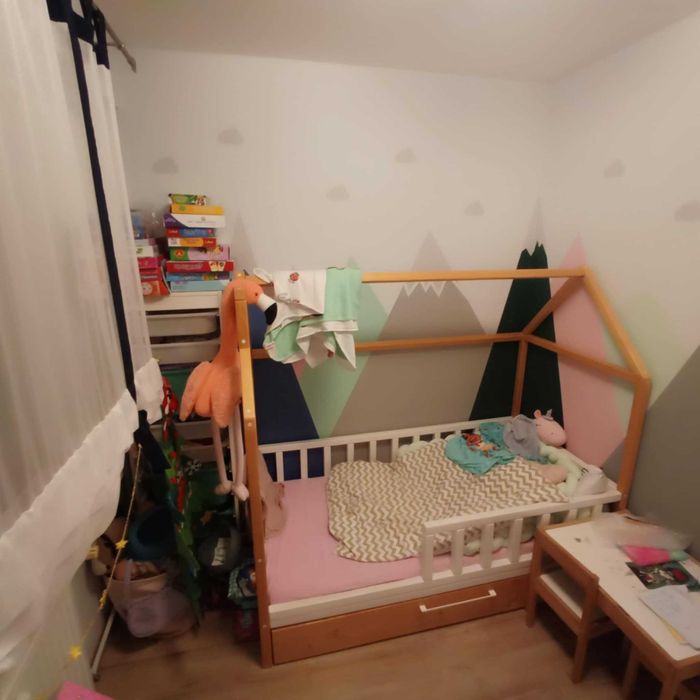 Łóżko dziecięce domek z materacem