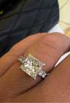 Pierścionek z naturalnymi diamentami 4.30 CT princess