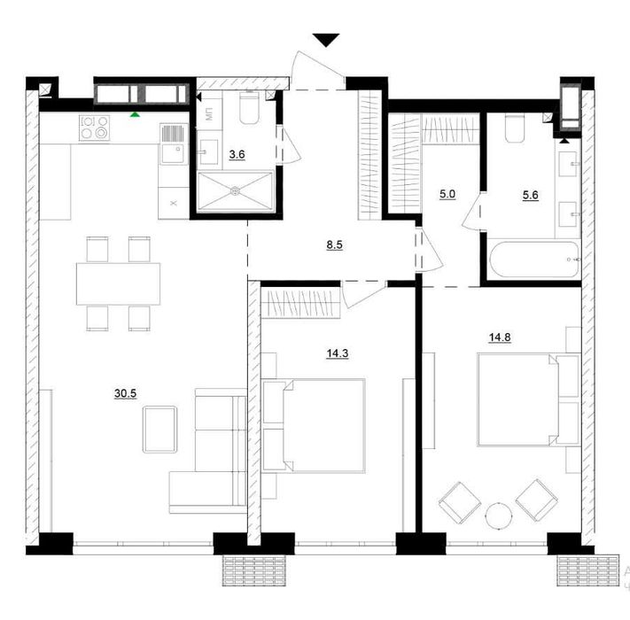 Без Комісії! Продаж 2к квартири Видова буд 13-17 ЖК Русанівська Гавань