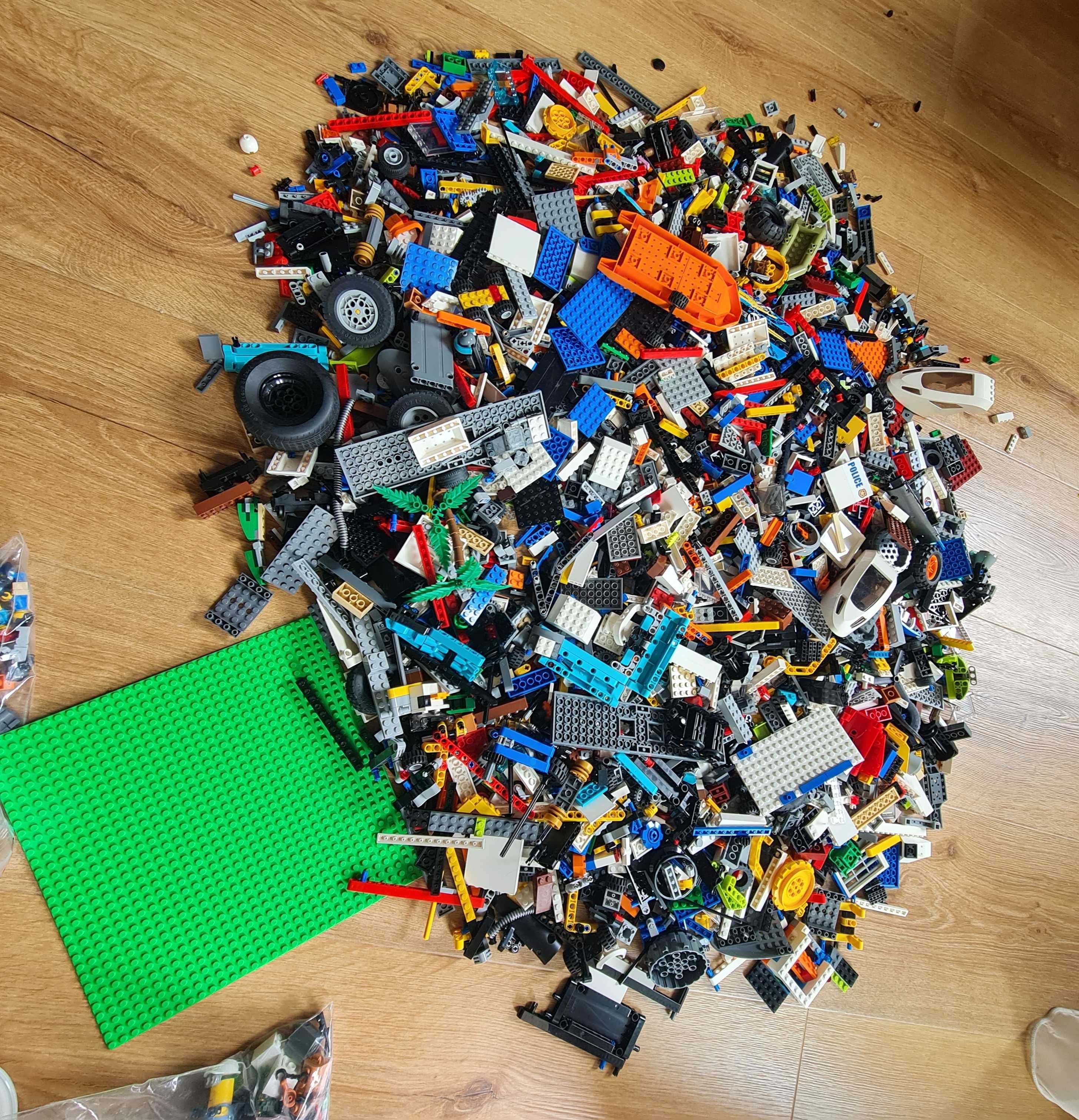 Klocki Lego miks zestawów, figurki, płytka konstrukcyjna - 6,5 kg