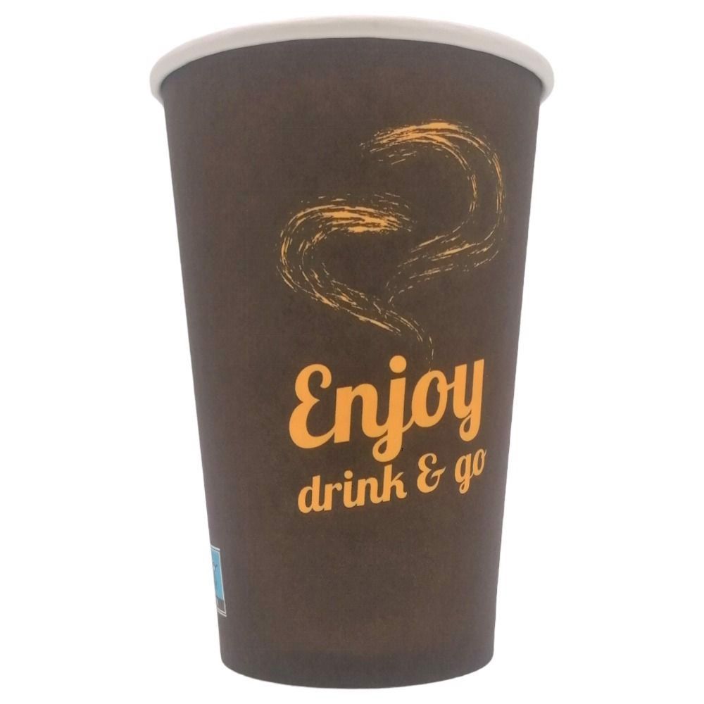 kubek papierowy 400ml brąz enjoy drink&go 50szt $